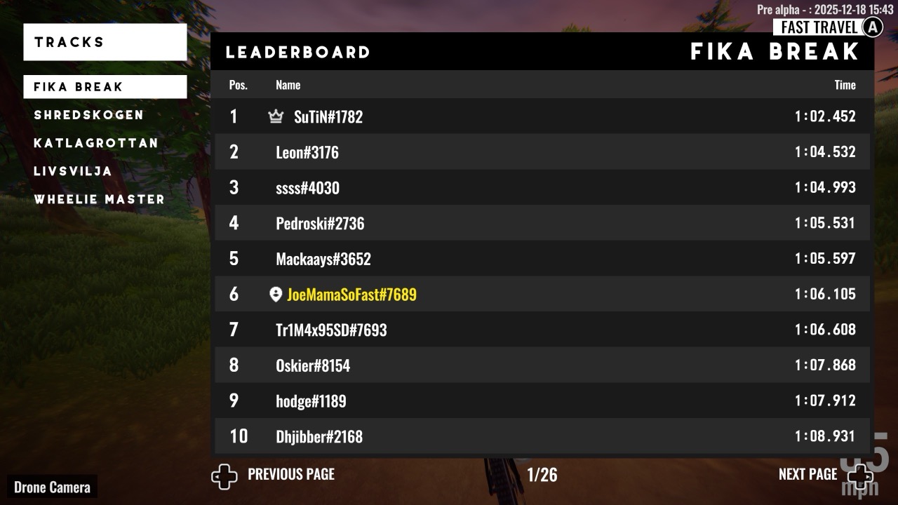 Global leaderboard racing